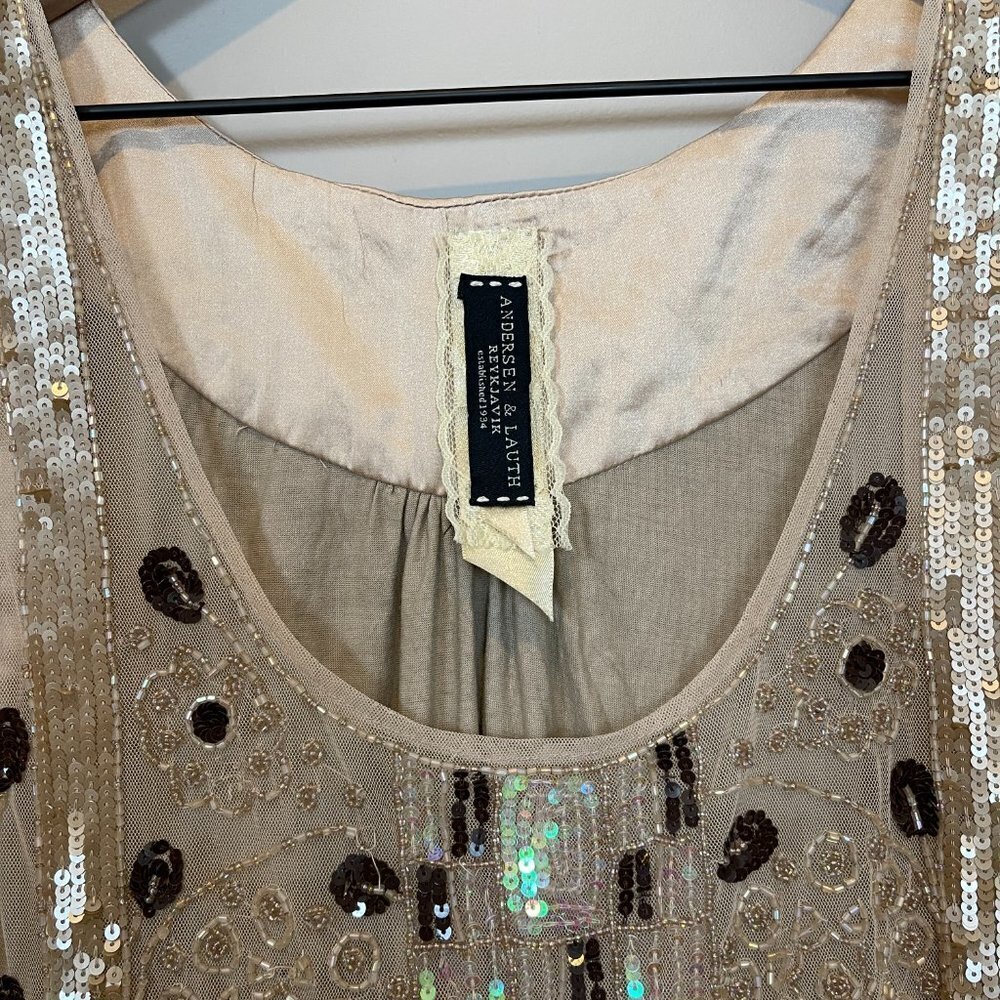 Anthropologie Beaded Sequin Tank Top Size S - Picture 4 of 17